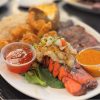 LOBSTER TAIL WITH STEAK AND SHRIMP